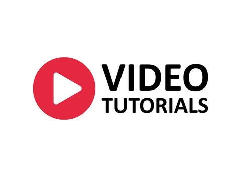 Play video tutorials icon in flat style. Education software vector illustra.. Stock Illustration