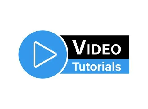 Play video tutorials icon in flat style. Education software vector illustra.. Stock Illustration