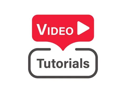 Play video tutorials icon in flat style. Education software vector illustra.. Illustrazione stock
