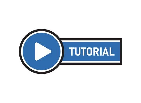 Play video tutorials icon in flat style. Education software vector illustra.. Stock Illustration