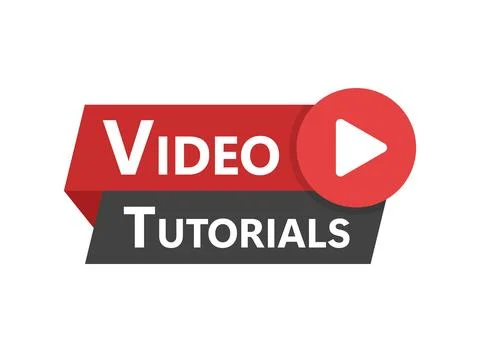 Play video tutorials icon in flat style. Education software vector illustra.. Stock Illustration