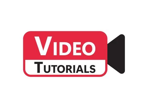 Play video tutorials icon in flat style. Education software vector illustra.. Stock Illustration