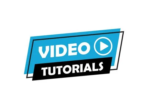 Play video tutorials icon in flat style. Education software vector illustra.. Stock Illustration