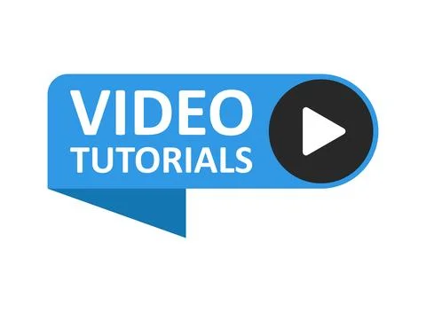 Play video tutorials icon in flat style. Education software vector illustra.. Stock Illustration