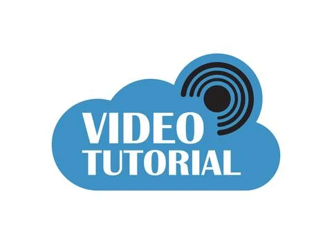 Play video tutorials icon in flat style. Education software vector illustra.. Stock Illustration
