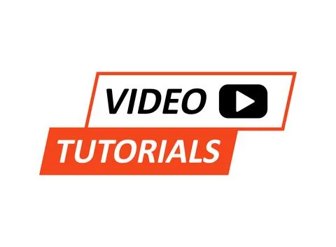 Play video tutorials icon in flat style. Education software vector illustra.. Stock Illustration