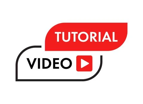 Play video tutorials icon in flat style. Education software vector illustra.. Stock Illustration
