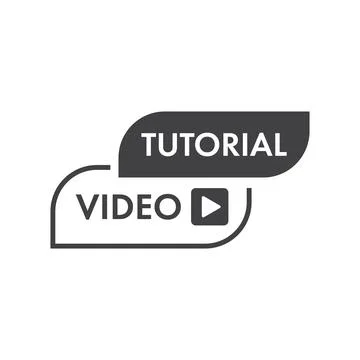 Play video tutorials icon in flat style. Education software vector illustra.. Stock Illustration