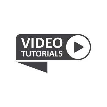 Play video tutorials icon in flat style. Education software vector illustra.. Stock Illustration