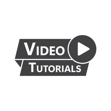 Play video tutorials icon in flat style. Education software vector illustra.. Stock Illustration