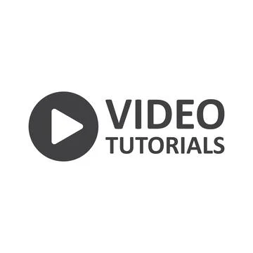 Play video tutorials icon in flat style. Education software vector illustra.. Stock Illustration