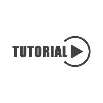 Play video tutorials icon in flat style. Education software vector illustra.. Stock Illustration