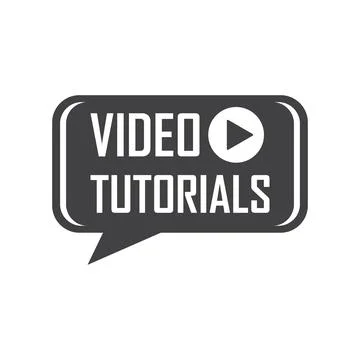 Play video tutorials icon in flat style. Education software vector illustra.. Stock Illustration