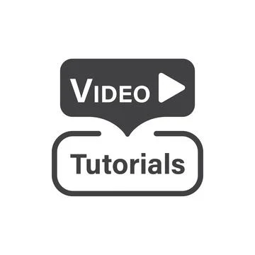 Play video tutorials icon in flat style. Education software vector illustra.. Stock Illustration