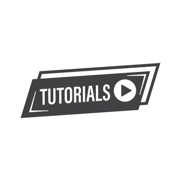 Play video tutorials icon in flat style. Education software vector illustra.. Stock Illustration