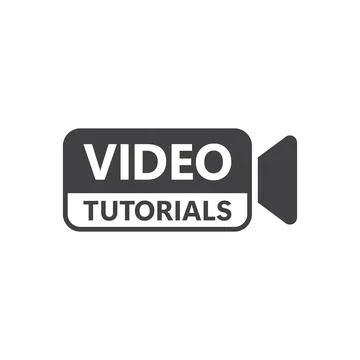 Play video tutorials icon in flat style. Education software vector illustra.. Stock Illustration