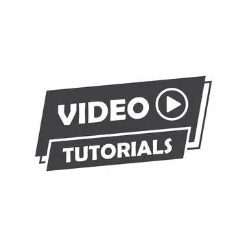 Play video tutorials icon in flat style. Education software vector illustra.. Stock Illustration