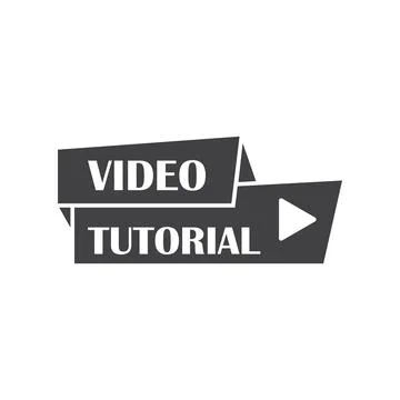 Play video tutorials icon in flat style. Education software vector illustra.. Stock Illustration