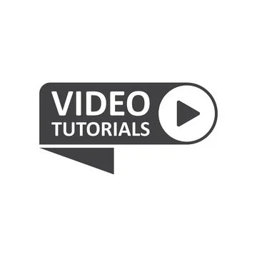 Play video tutorials icon in flat style. Education software vector illustra.. Stock Illustration