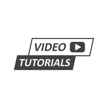Play video tutorials icon in flat style. Education software vector illustra.. Stock Illustration