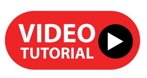 Play video tutorials icon. Webinar training sign. Video tutorial button Illustrazione stock