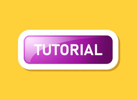 Play video tutorials sticker icon in flat style. Education software vector .. Stock Illustration