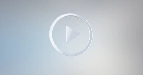Play Video White 3d Icon Video stock 68032416