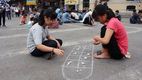 Play on the walking street Stock Footage 78211771
