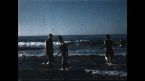 Play in the Waves 1960 Stock Footage 147102902
