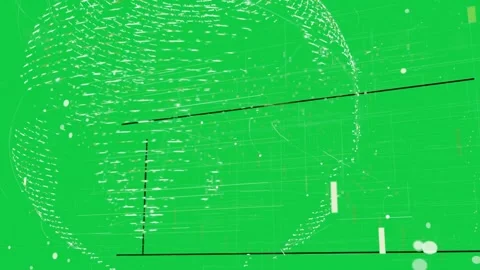 On play wire globe rotating, grid sliding, nodes pulsing to form data map on Stock Footage 337142649