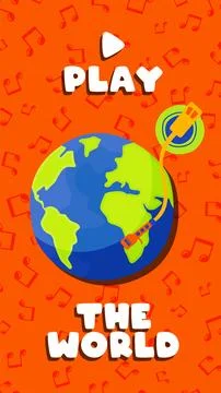 Play the world Stock-Illustration