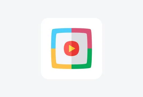 Play youtube fully editable vector icon Illustrazione stock