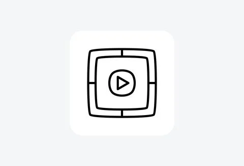 Play youtube fully editable vector icon Illustrazione stock