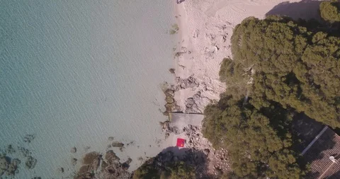 Playa Agulla, Playa de s'aguala, Baleari Island, Mallorca, Spain Stock Footage 111842089