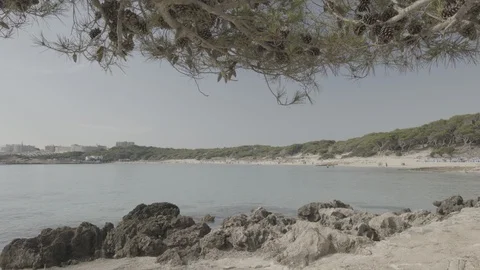 Playa Agulla, Playa de s'aguala, Baleari Island, Mallorca, Spain Stock Footage 111848765