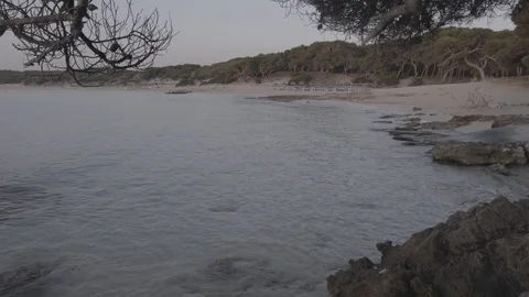 Playa Agulla, Playa de s'aguala, Baleari Island, Mallorca, Spain Stock Footage 111848818
