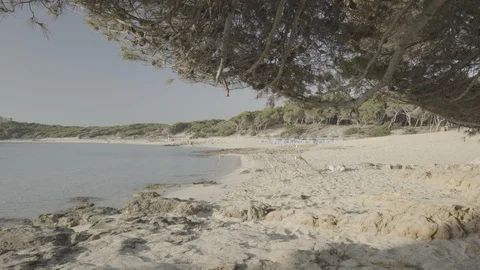 Playa Agulla, Playa de s'aguala, Baleari Island, Mallorca, Spain Stock Footage 111849036