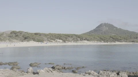 Playa Agulla, Playa de s'aguala, Baleari Island, Mallorca, Spain Stock Footage 111849149