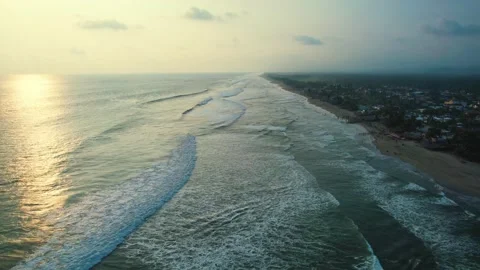 Playa Azul Pushing forward Drone Shot Stock Footage 228726381