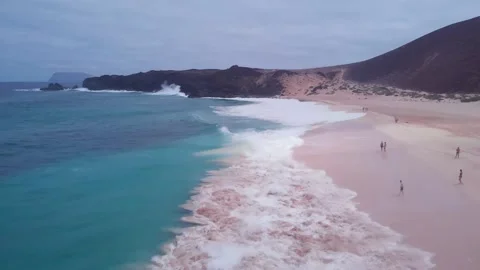 Playa de la Concha, La Graciosa Stock Footage 150338435