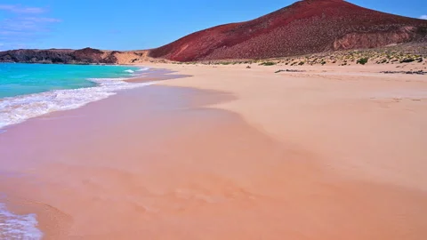 Playa De La Conchas, La Graciosa Island Stock Footage 232798125