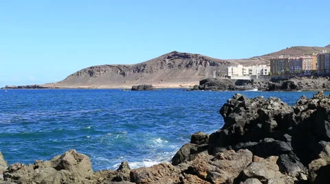 Playa de las Canteras, Las Palmas de Gran Canaria Video stock 65444640