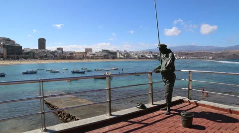 Playa de las Canteras, Las Palmas de Gran Canaria Video stock 65444817