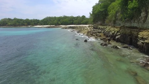 Playa de las Suecas Isla Contadora Panama Stock Footage 128992219