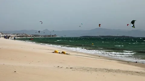 Playa de los Lances Stock Footage 220556152