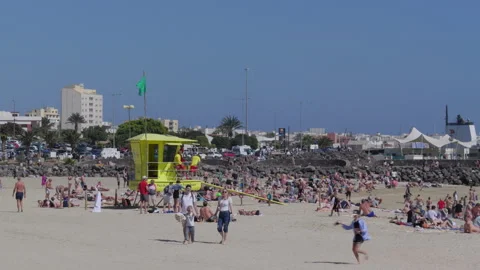 Playa de los Pozos o Playa Chica beach Stock Footage 303699466