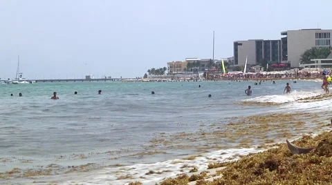 Playa del carmen beach 库存影片 53985538
