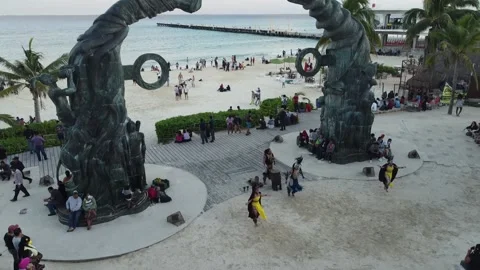 Playa del Carmen sunset at the beach Stock Footage 231078232