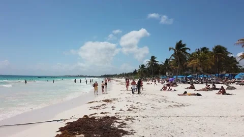 Playa Paraiso in Tulum, Mexico. 스톡 동영상 173553408