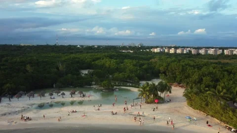 Playa Punta Esmeralda in Playa del Carmen, Mexico Stock Footage 328050737